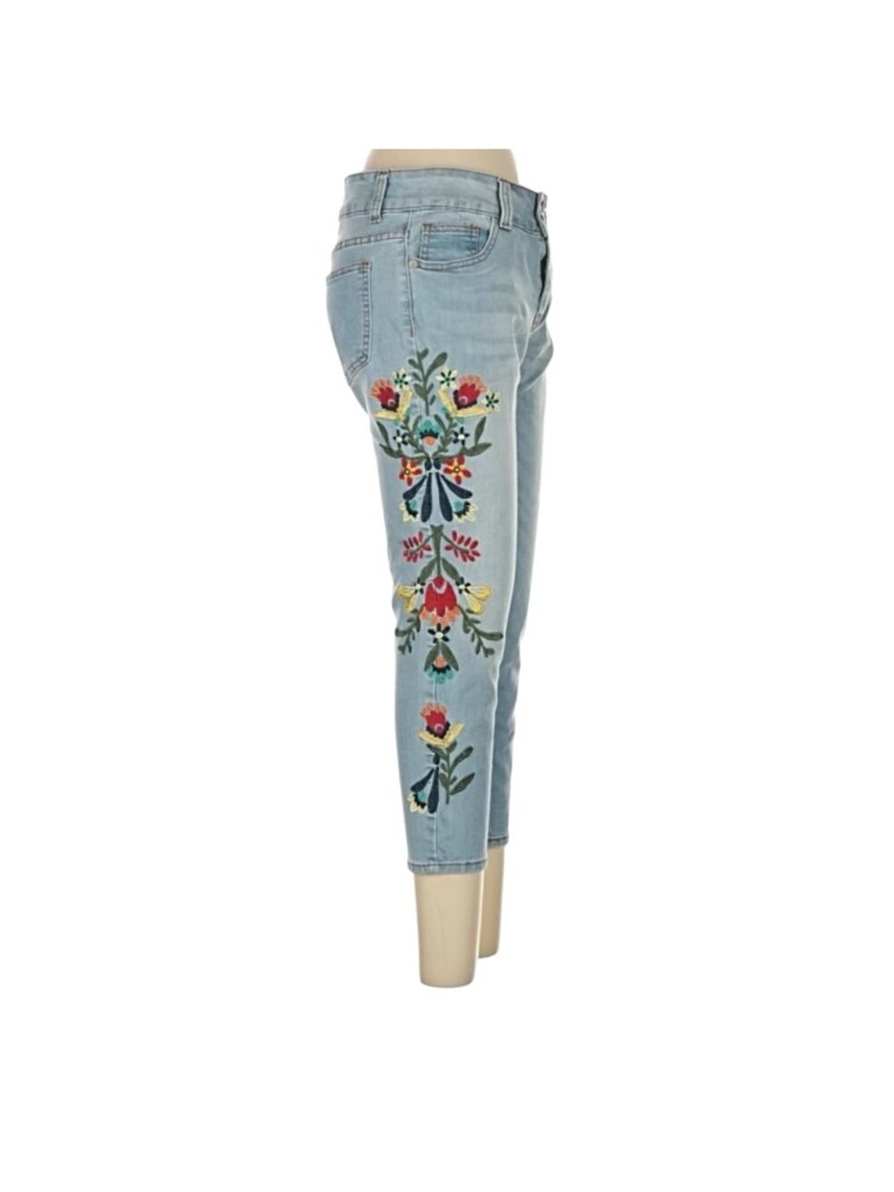 Sandpiper Denim 14P Embroidered Floral Jeans Boho Western Festival